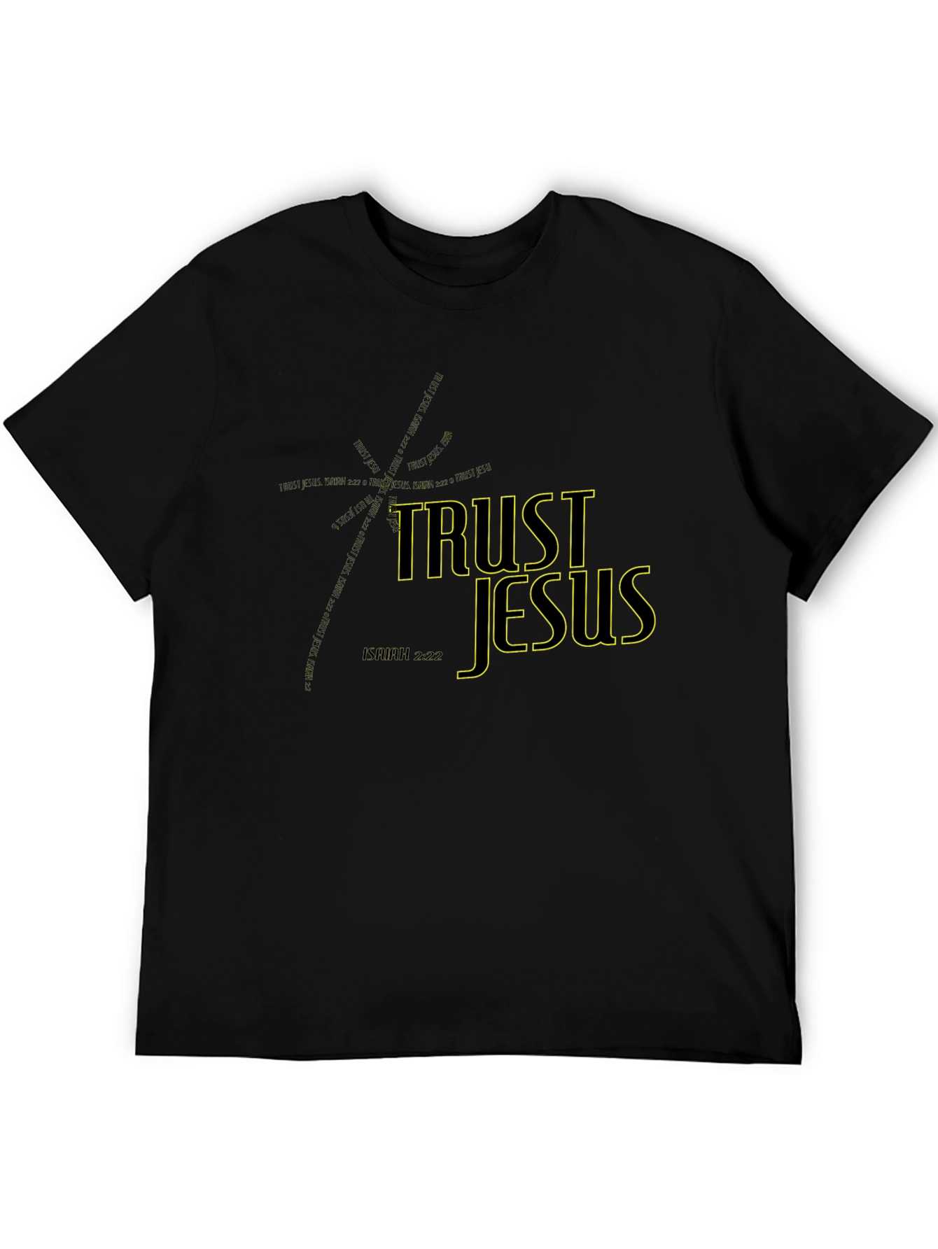 Trust Jesus Black Graphic Tee