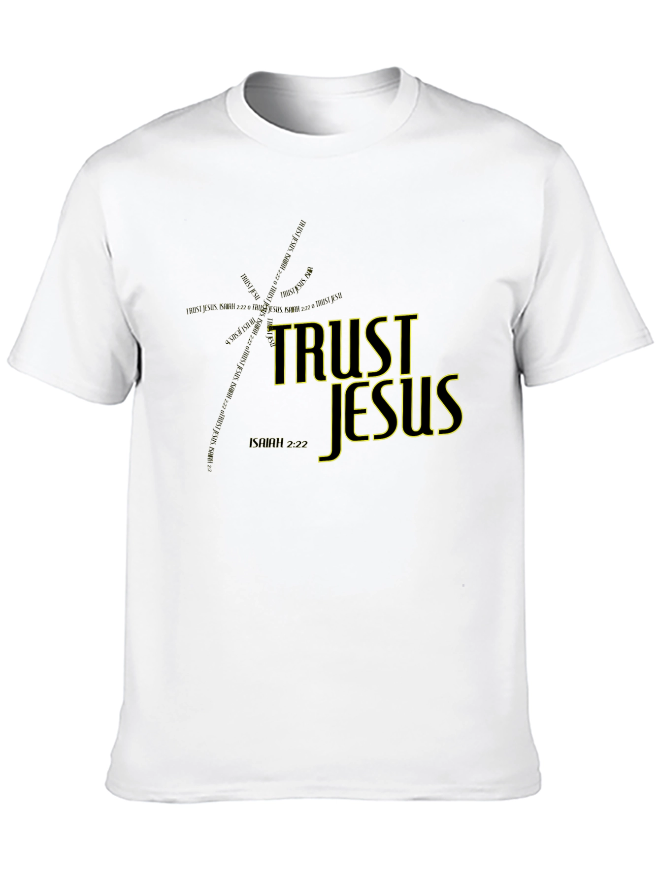 Trust Jesus Black Graphic Tee