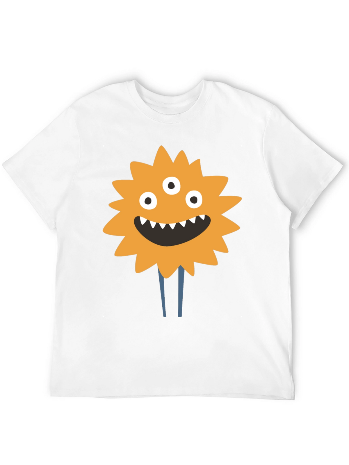 Monster Graphic Print T-Shirt - Black