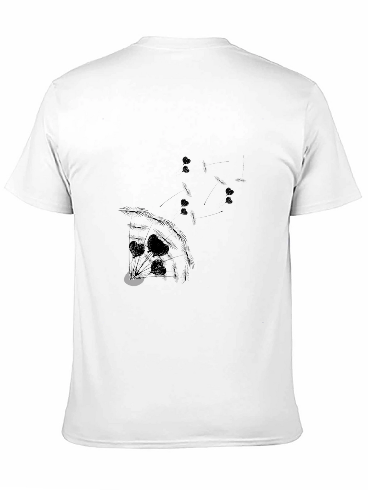 Graphic Print Mens T-Shirt - Black