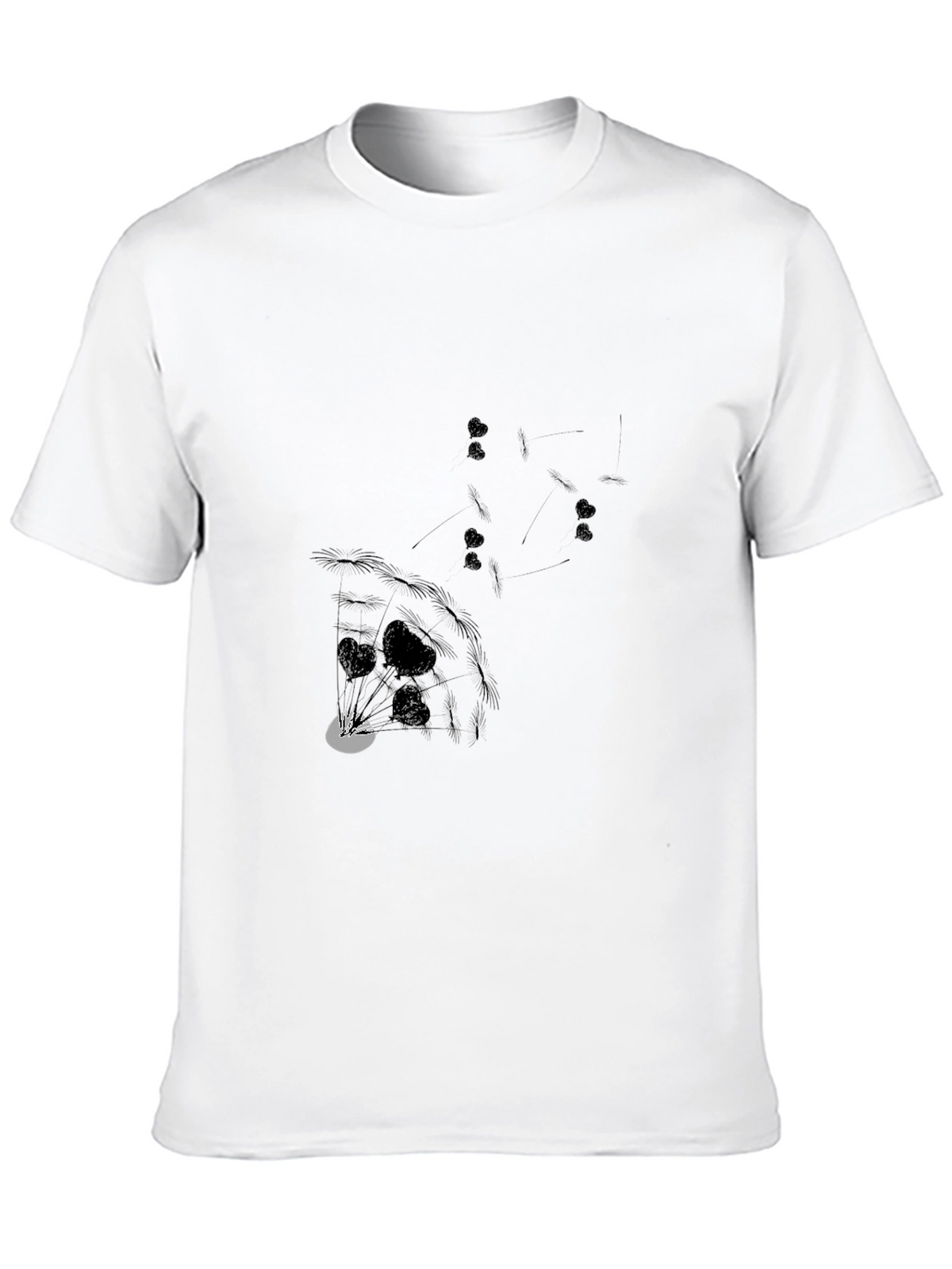Graphic Print Mens T-Shirt - Black