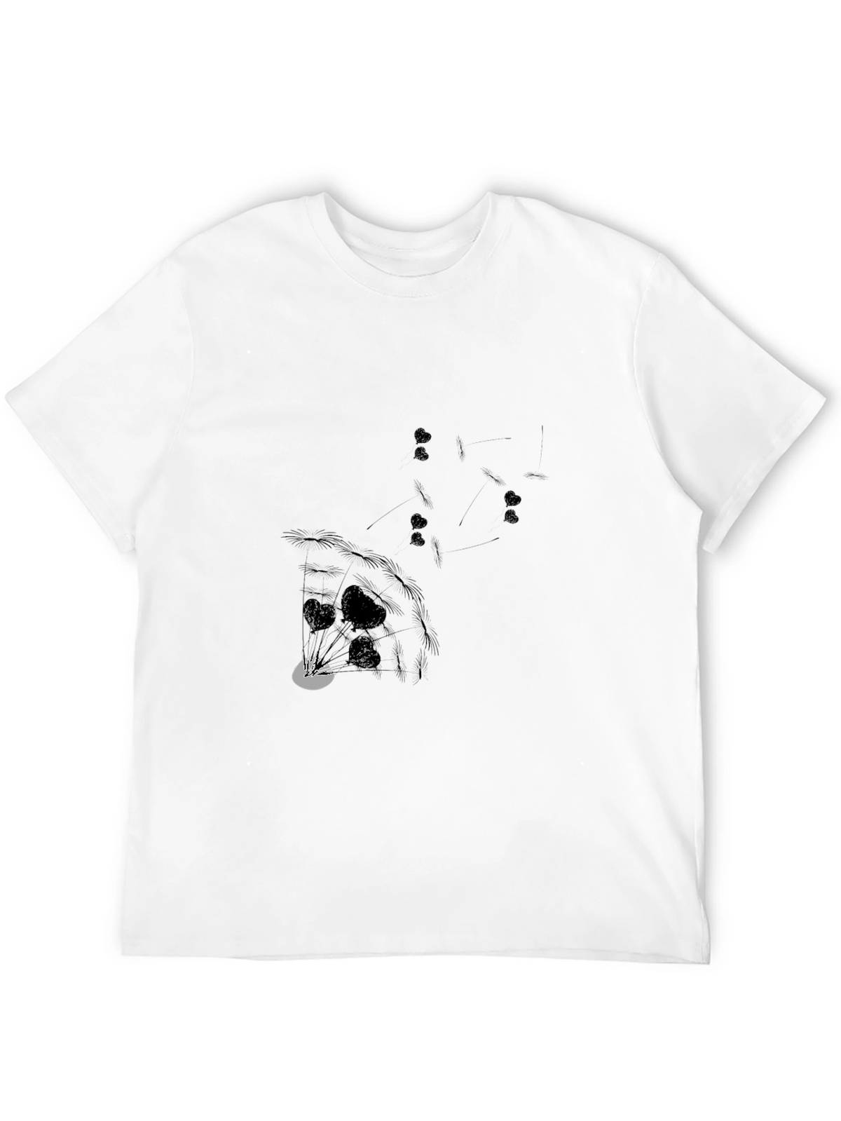 Graphic Print Mens T-Shirt - Black