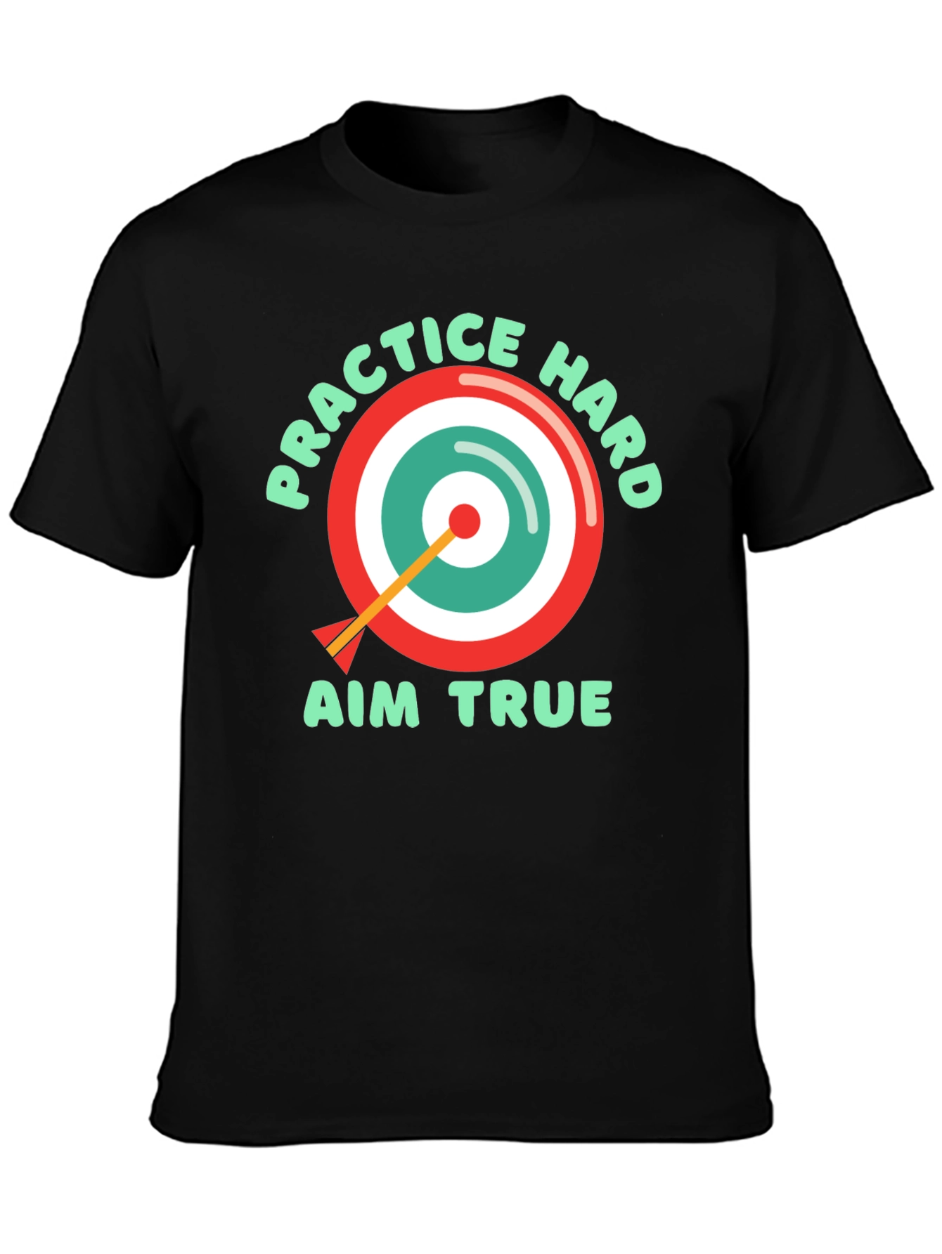 Practice Hard Aim True T-Shirt - Black