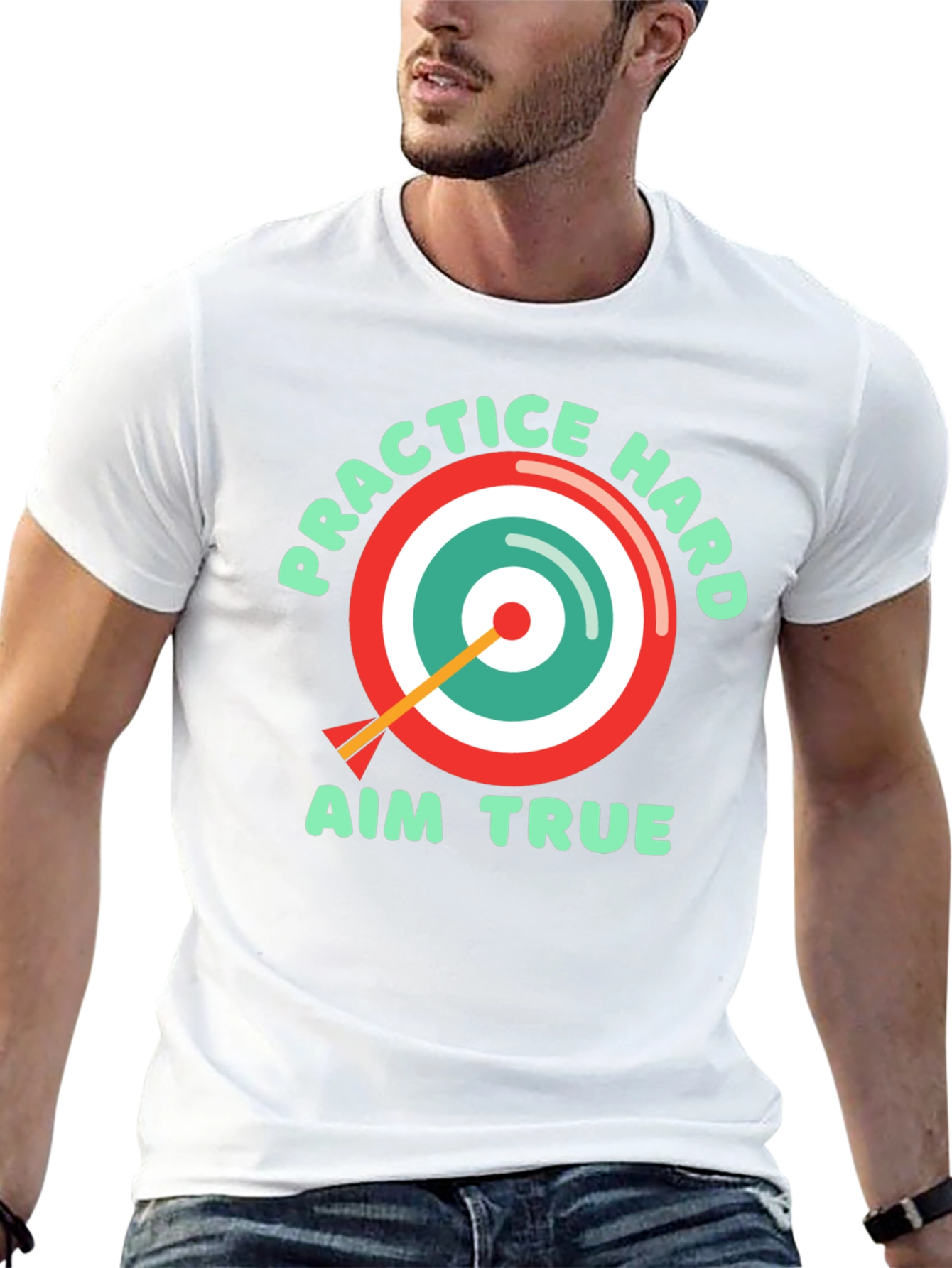Practice Hard Aim True T-Shirt - Black
