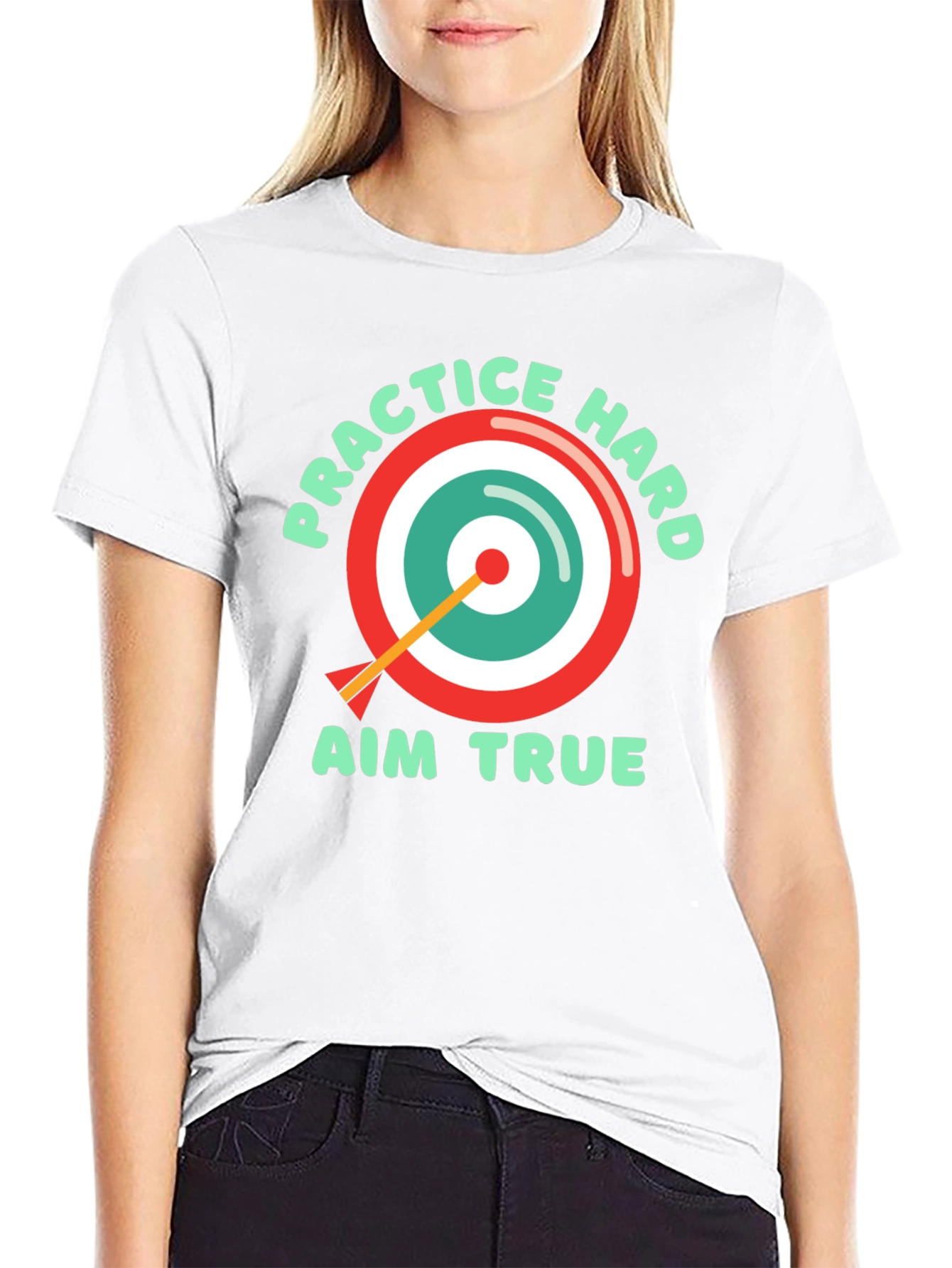 Practice Hard Aim True T-Shirt - Black
