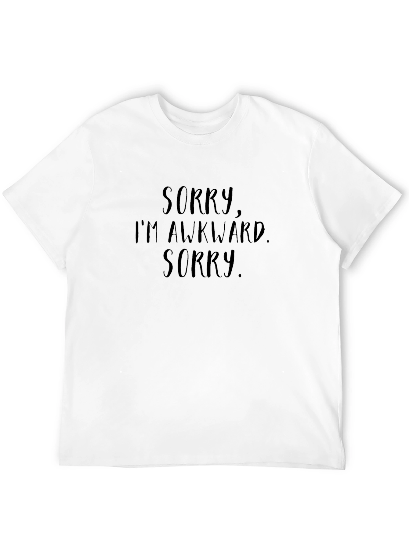Awkward Statement Tee - Soft Black Cotton Blend