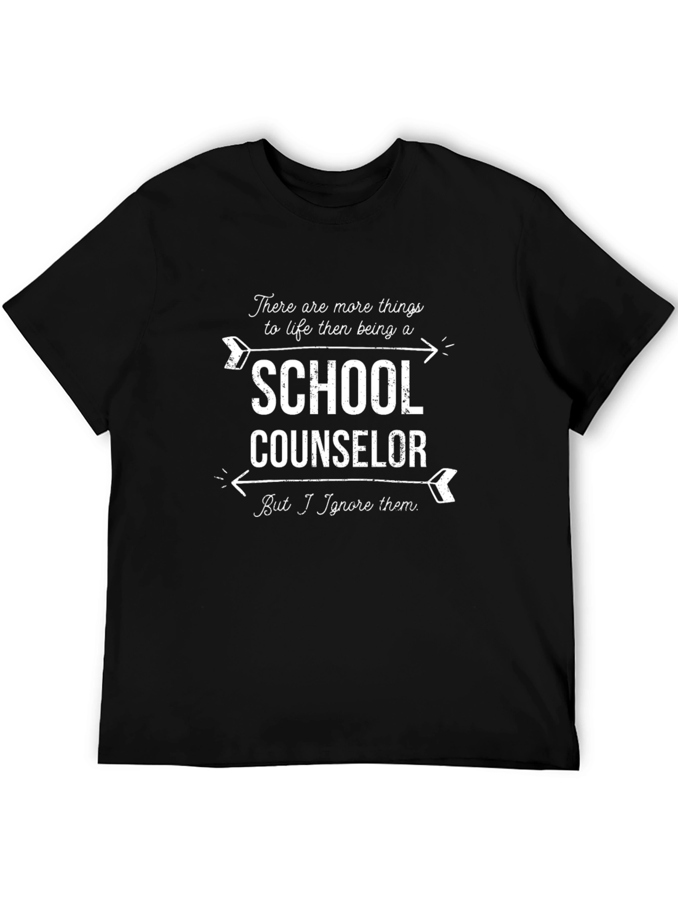 School Counselor Novelty Graphic Tee - Black