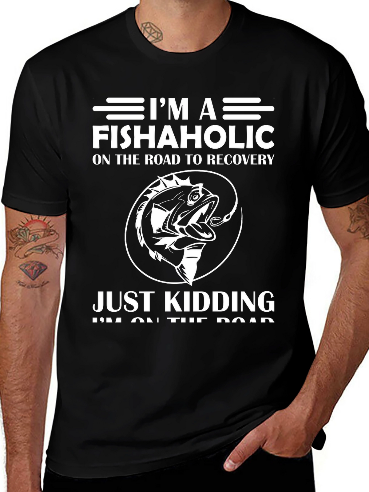 Fishaholic T-Shirt - Funny Fishing Lover Tee