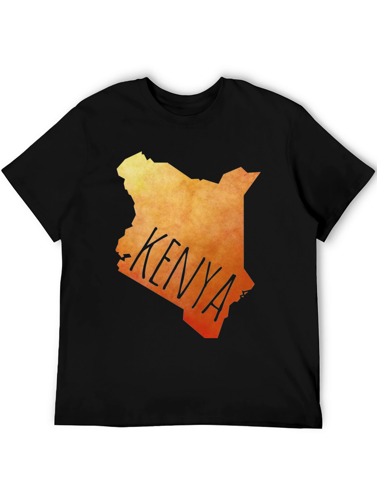 Kenya Map T-Shirt - Black Graphic Tee