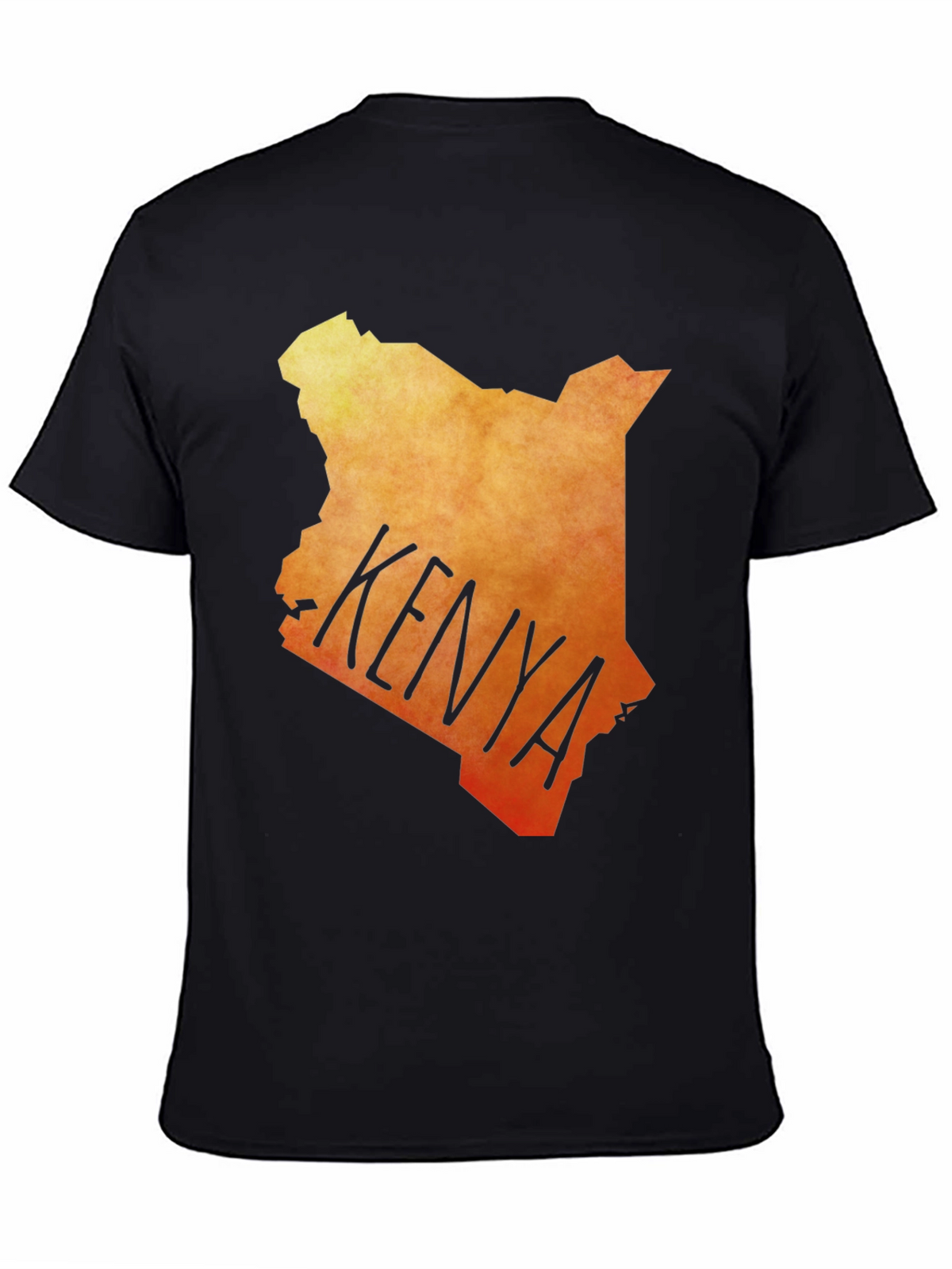 Kenya Map T-Shirt - Black Graphic Tee
