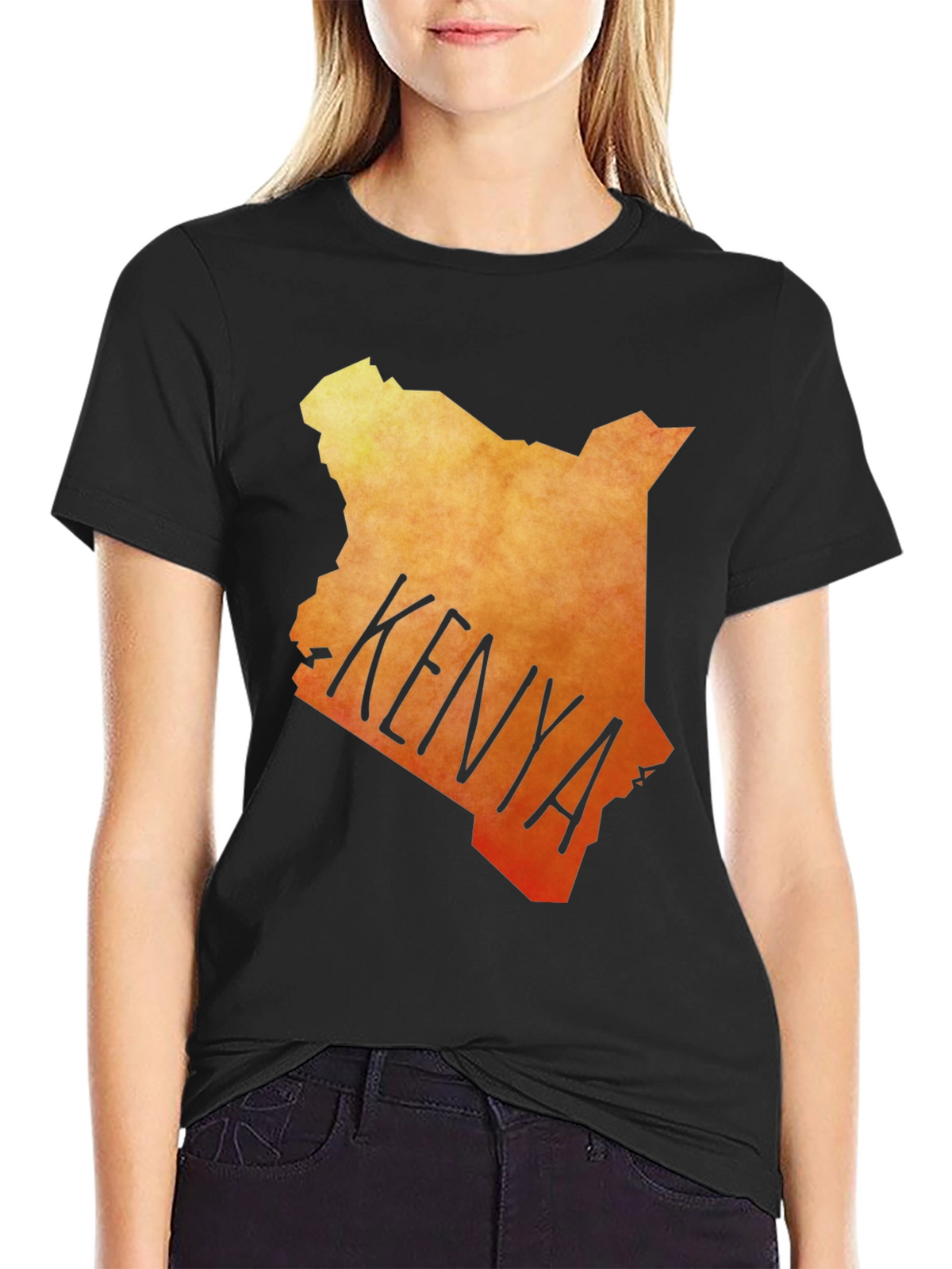 Kenya Map T-Shirt - Black Graphic Tee