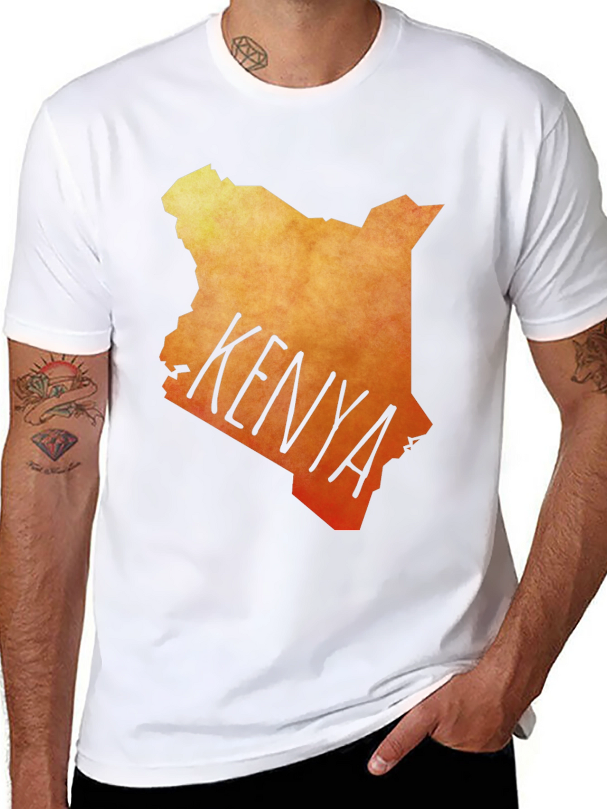 Kenya Map T-Shirt - Black Graphic Tee