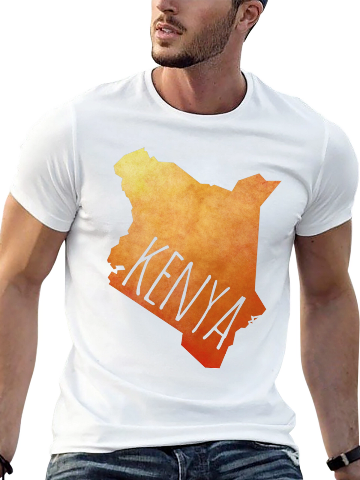 Kenya Map T-Shirt - Black Graphic Tee