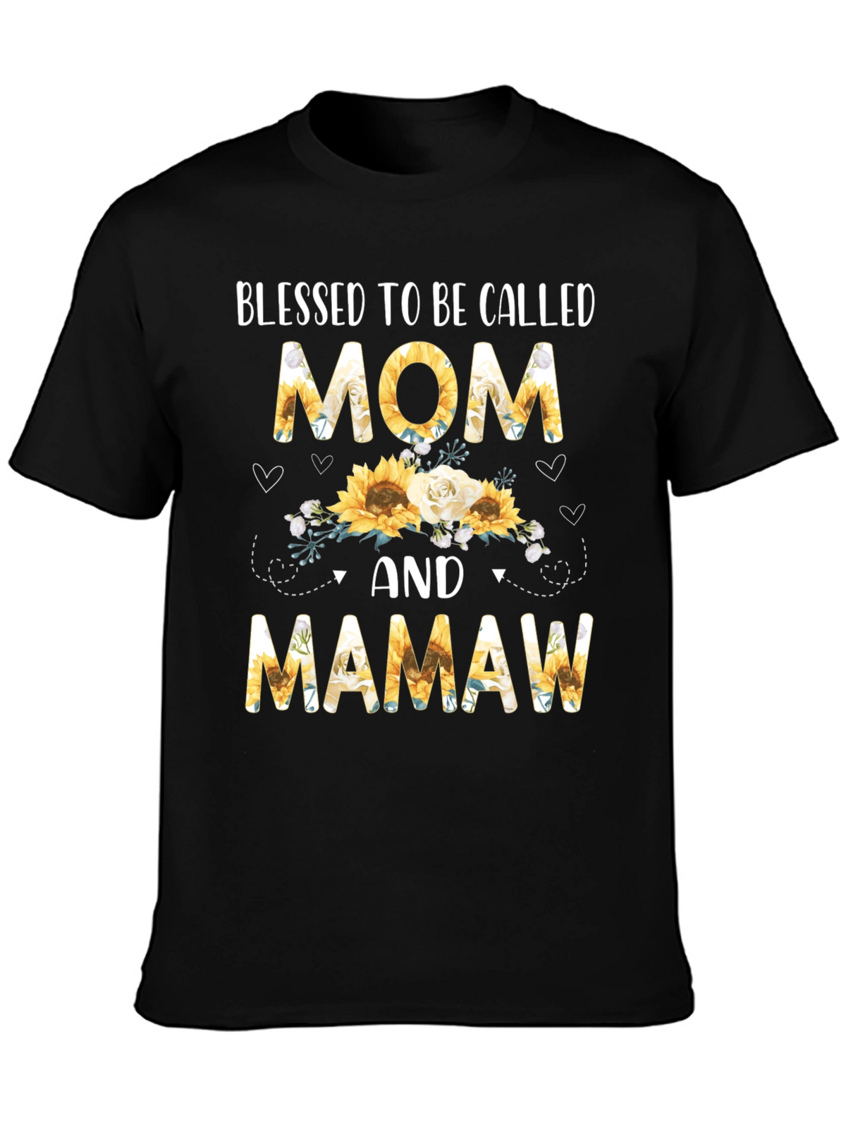 Blessed Mom & Mamaw Sunflower Graphic Tee