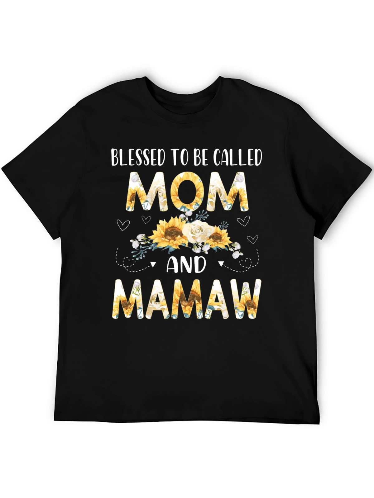 Blessed Mom & Mamaw Sunflower Graphic Tee