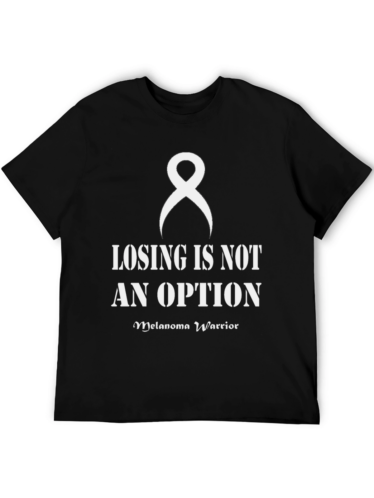 Melanoma Warrior Ribbon Graphic T-Shirt