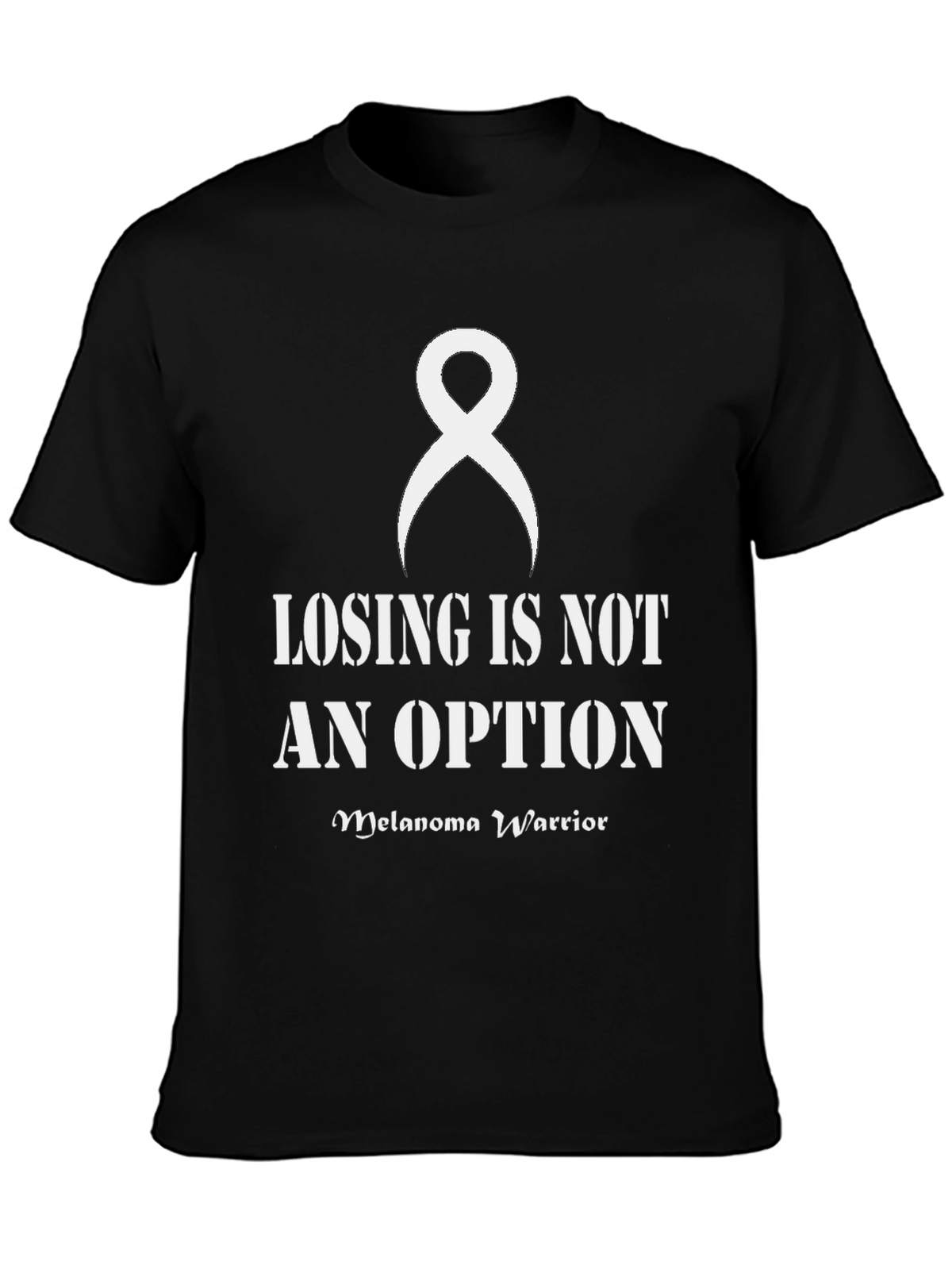 Melanoma Warrior Ribbon Graphic T-Shirt