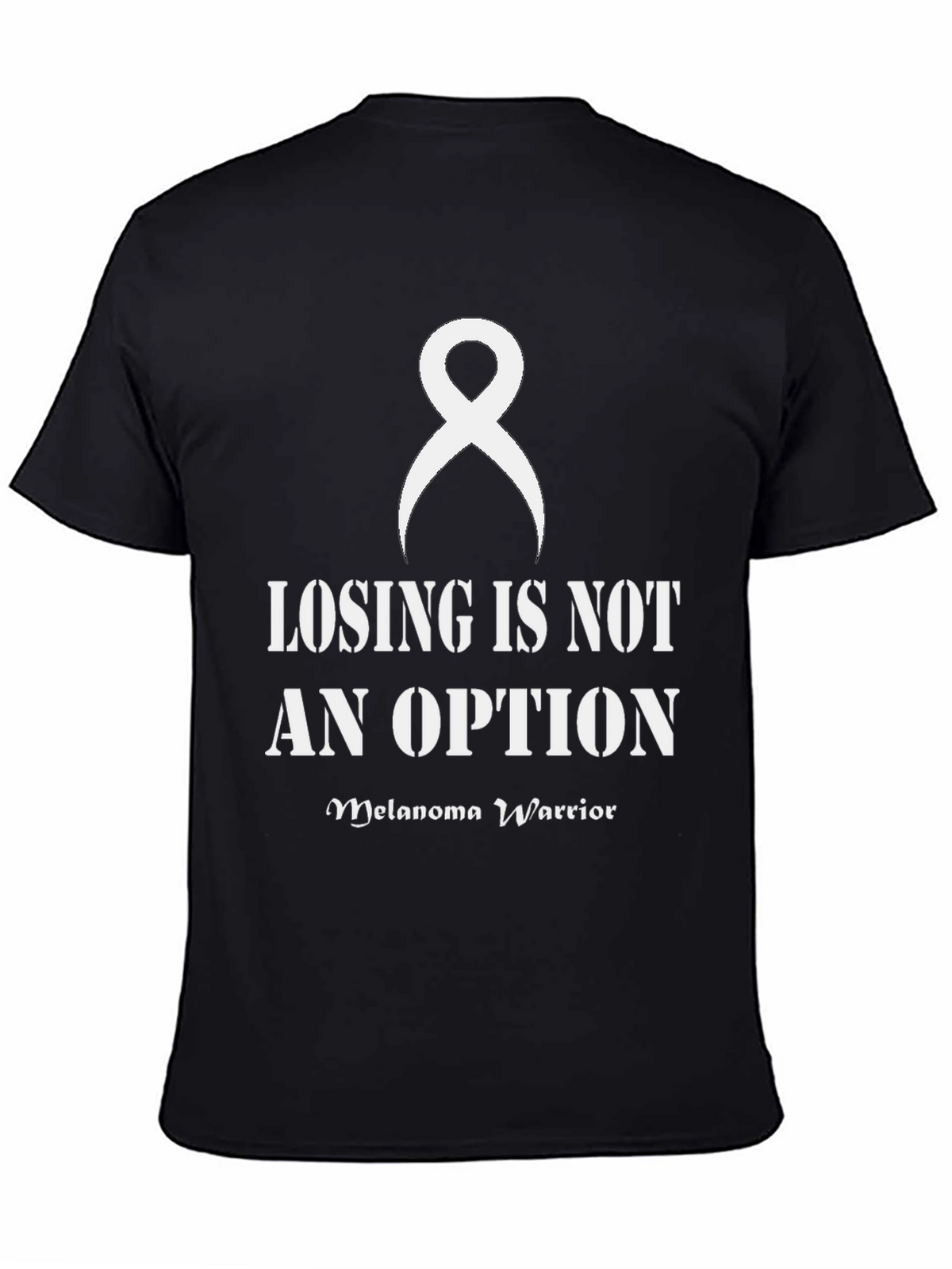Melanoma Warrior Ribbon Graphic T-Shirt