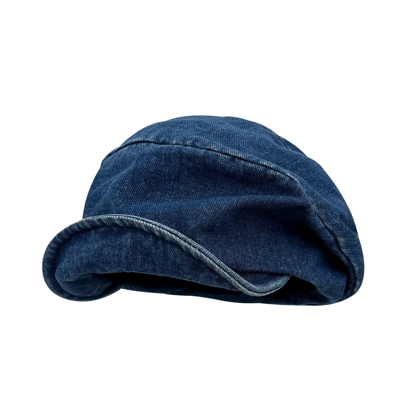 Unisex Washed Denim Newsboy Cap Octagonal Hat for Large Head Circumference