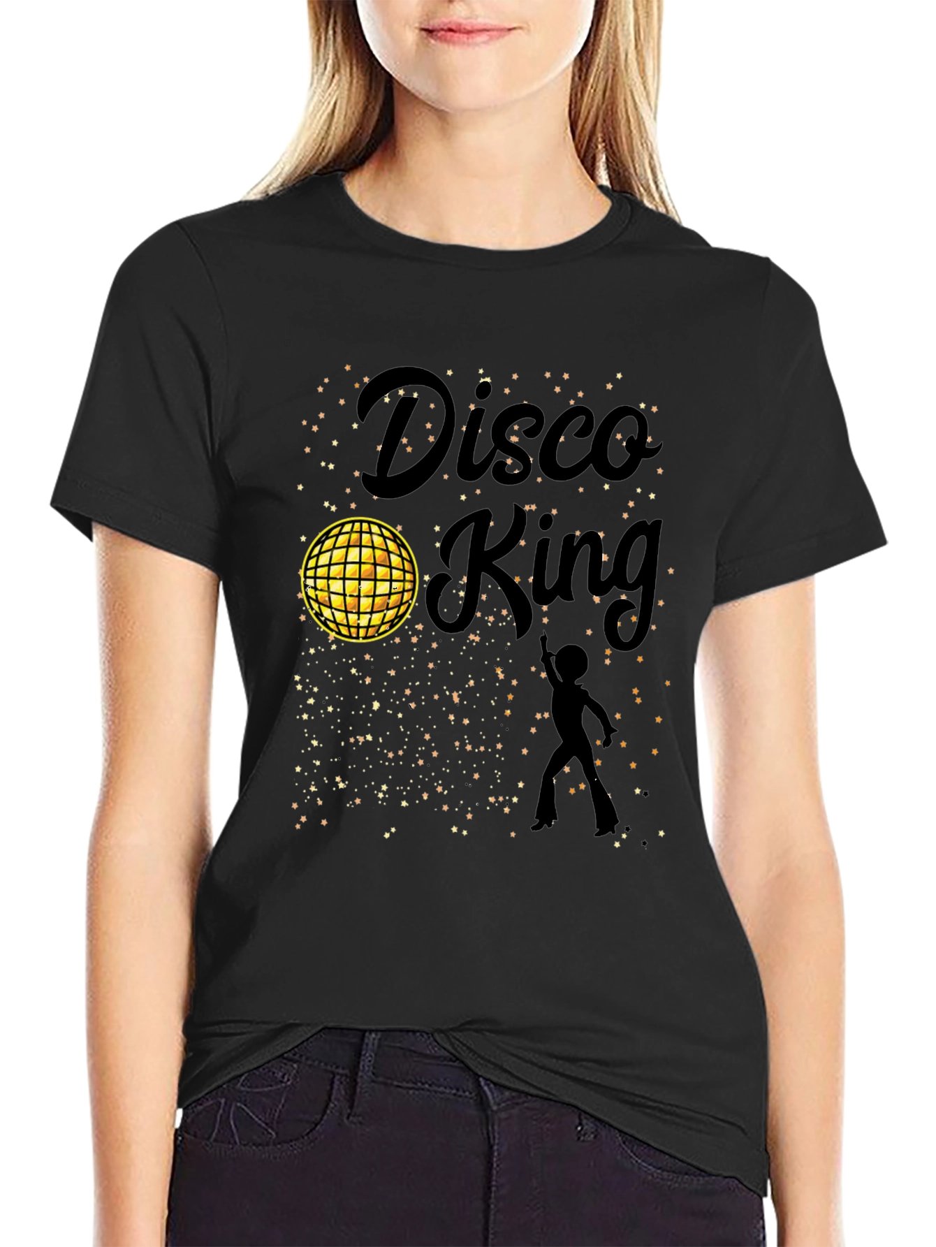 Disco King Black Graphic Tee
