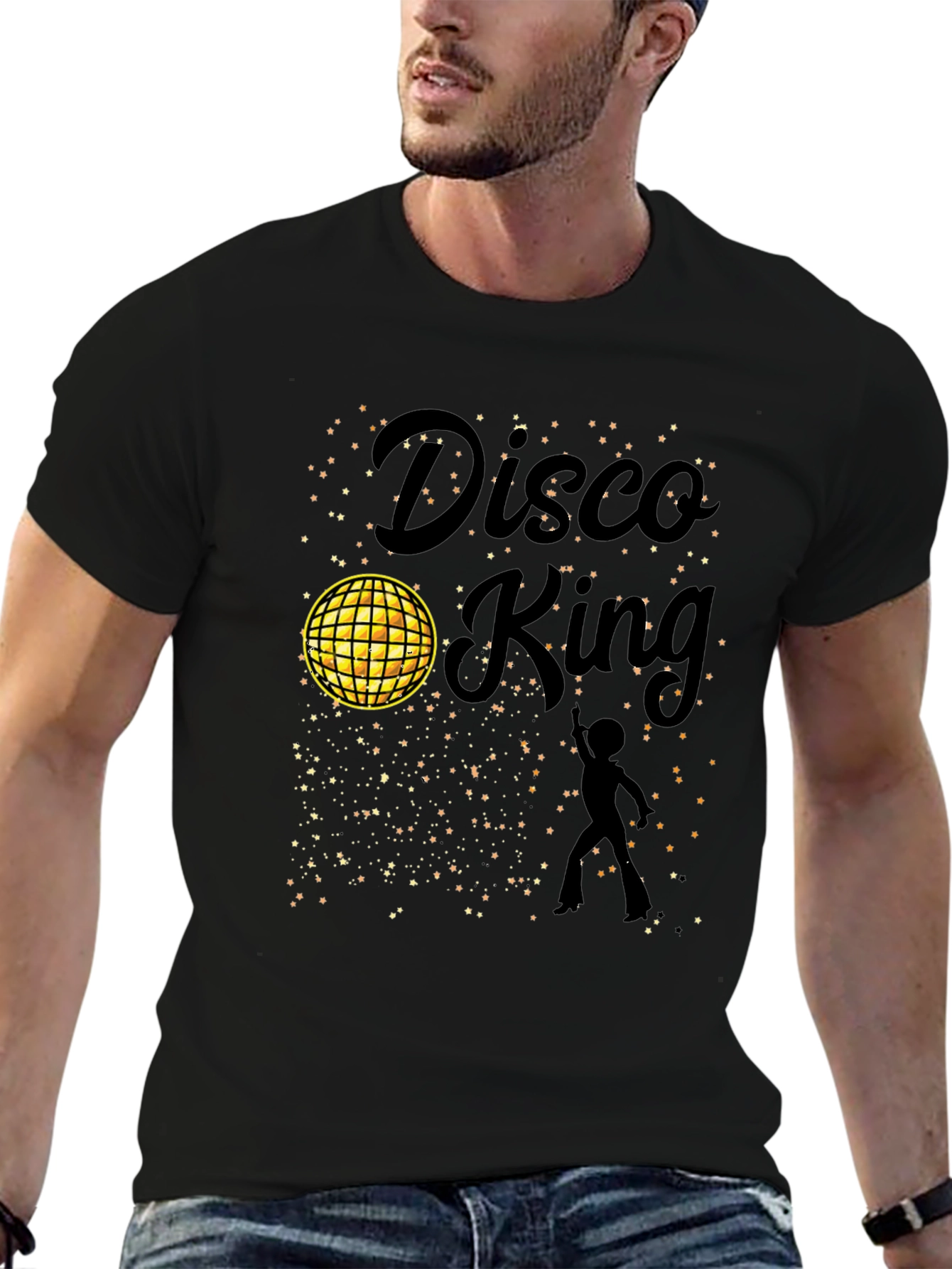 Disco King Black Graphic Tee