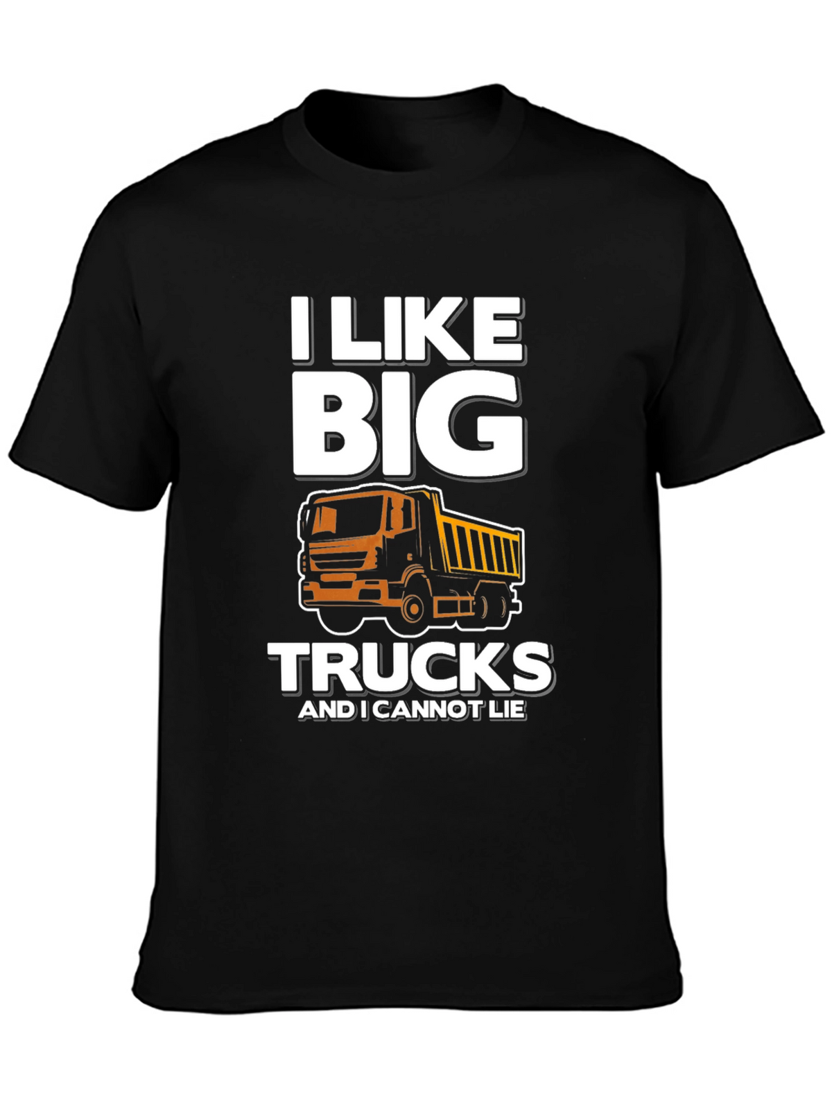 I Like Big Trucks Mens Black Graphic Tee