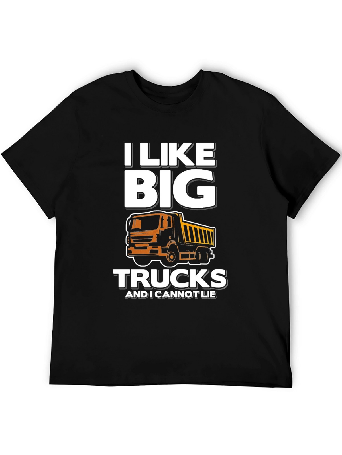I Like Big Trucks Mens Black Graphic Tee