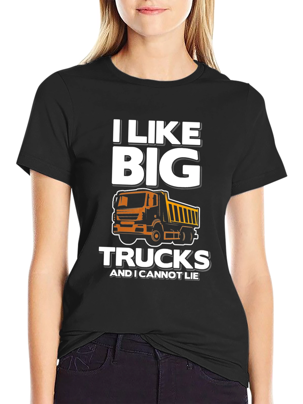 I Like Big Trucks Mens Black Graphic Tee