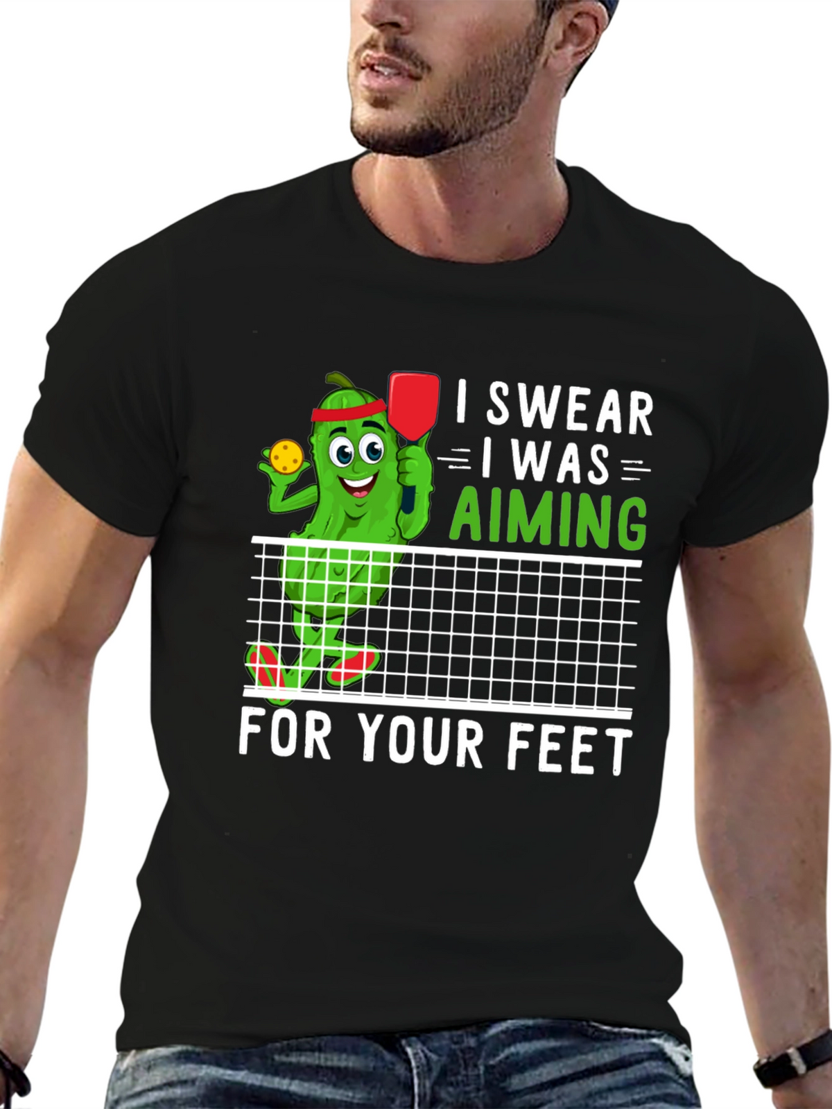 Funny Pickleball T-Shirt: I Swear I Was Aiming