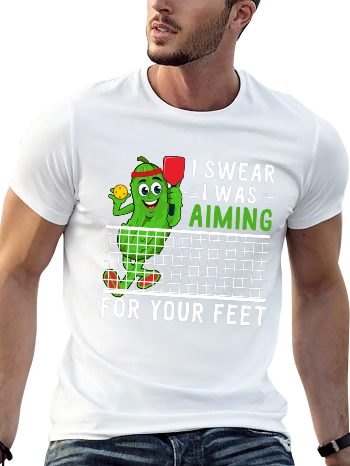Funny Pickleball T-Shirt: I Swear I Was Aiming
