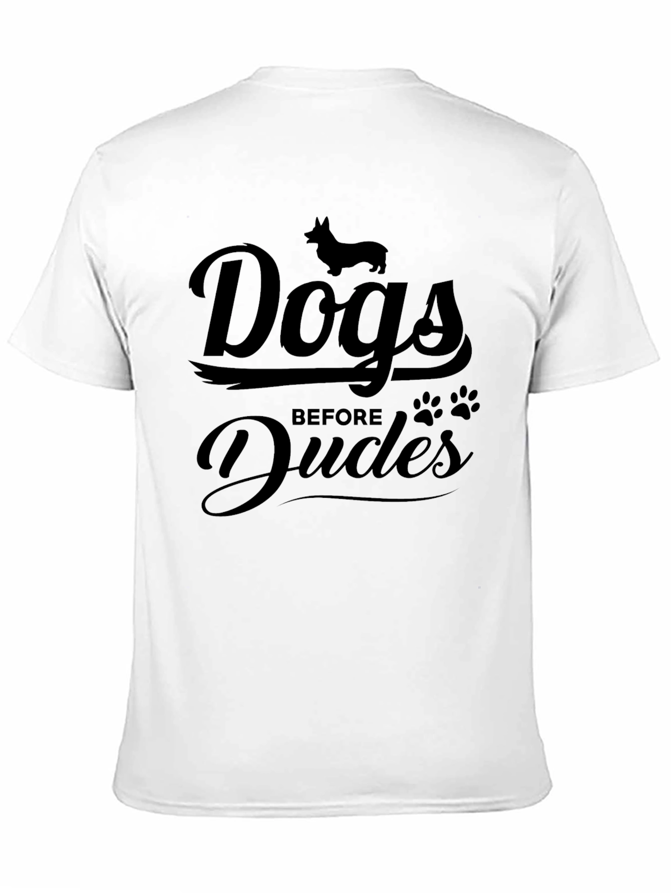Dogs Before Dudes Black Graphic T-Shirt