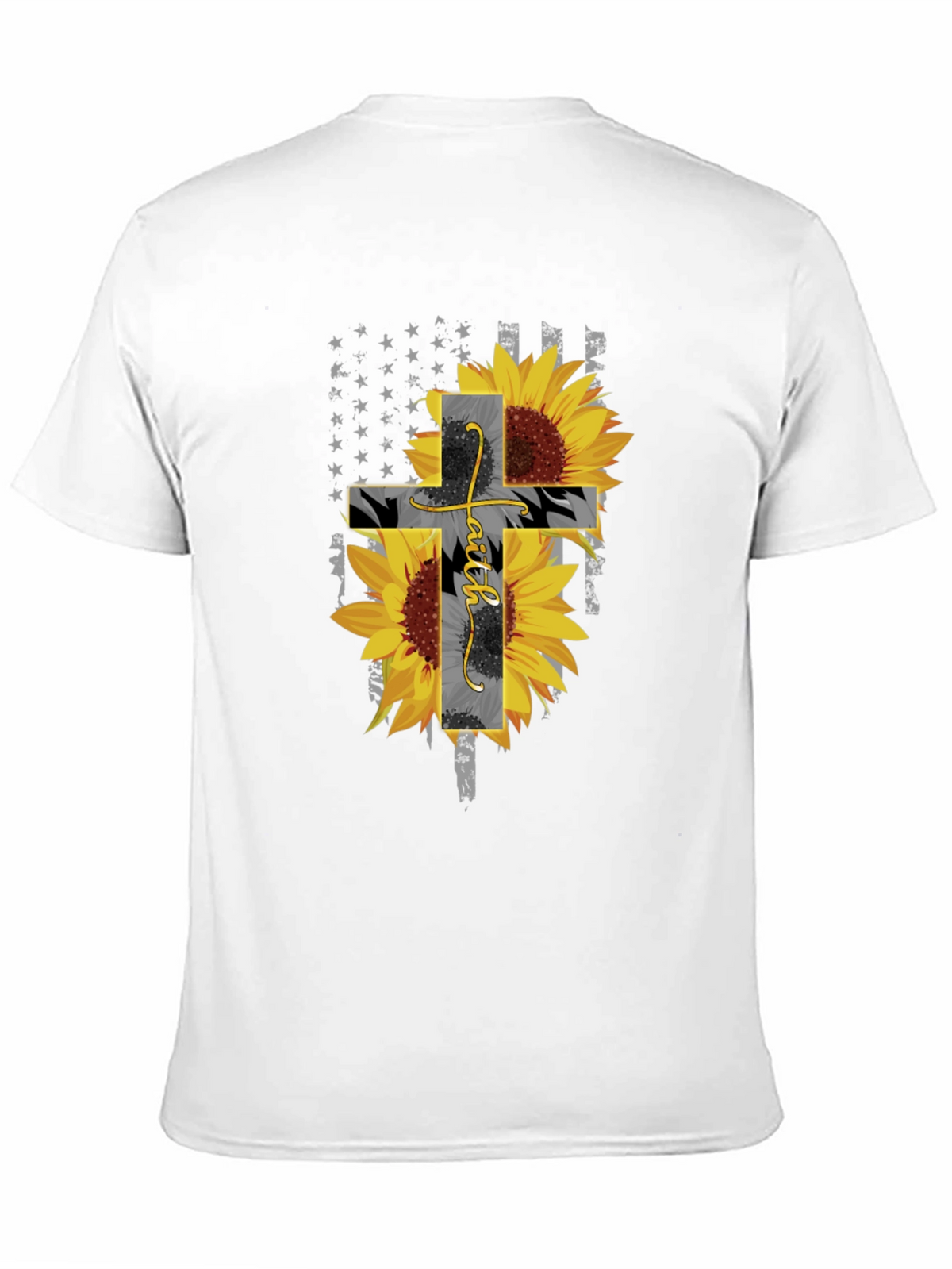Faith Sunflower Cross Graphic T-Shirt