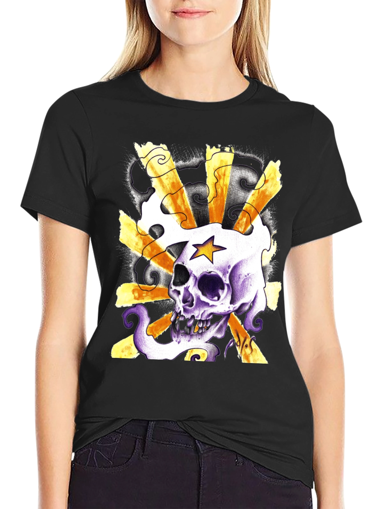 Skull Starburst Graphic Tee