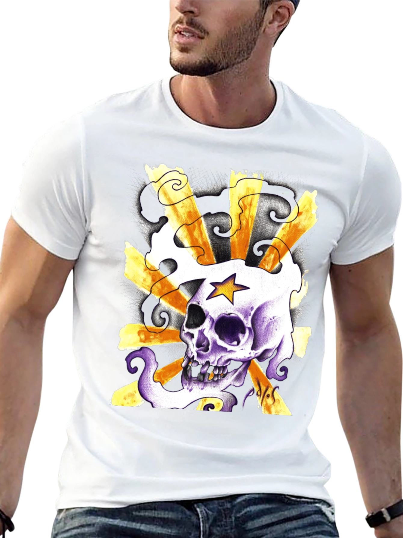 Skull Starburst Graphic Tee