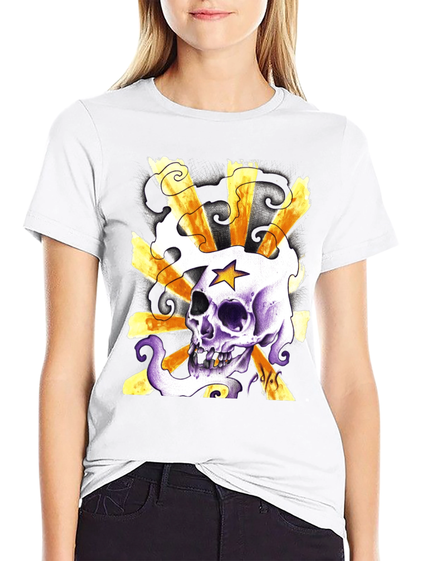 Skull Starburst Graphic Tee