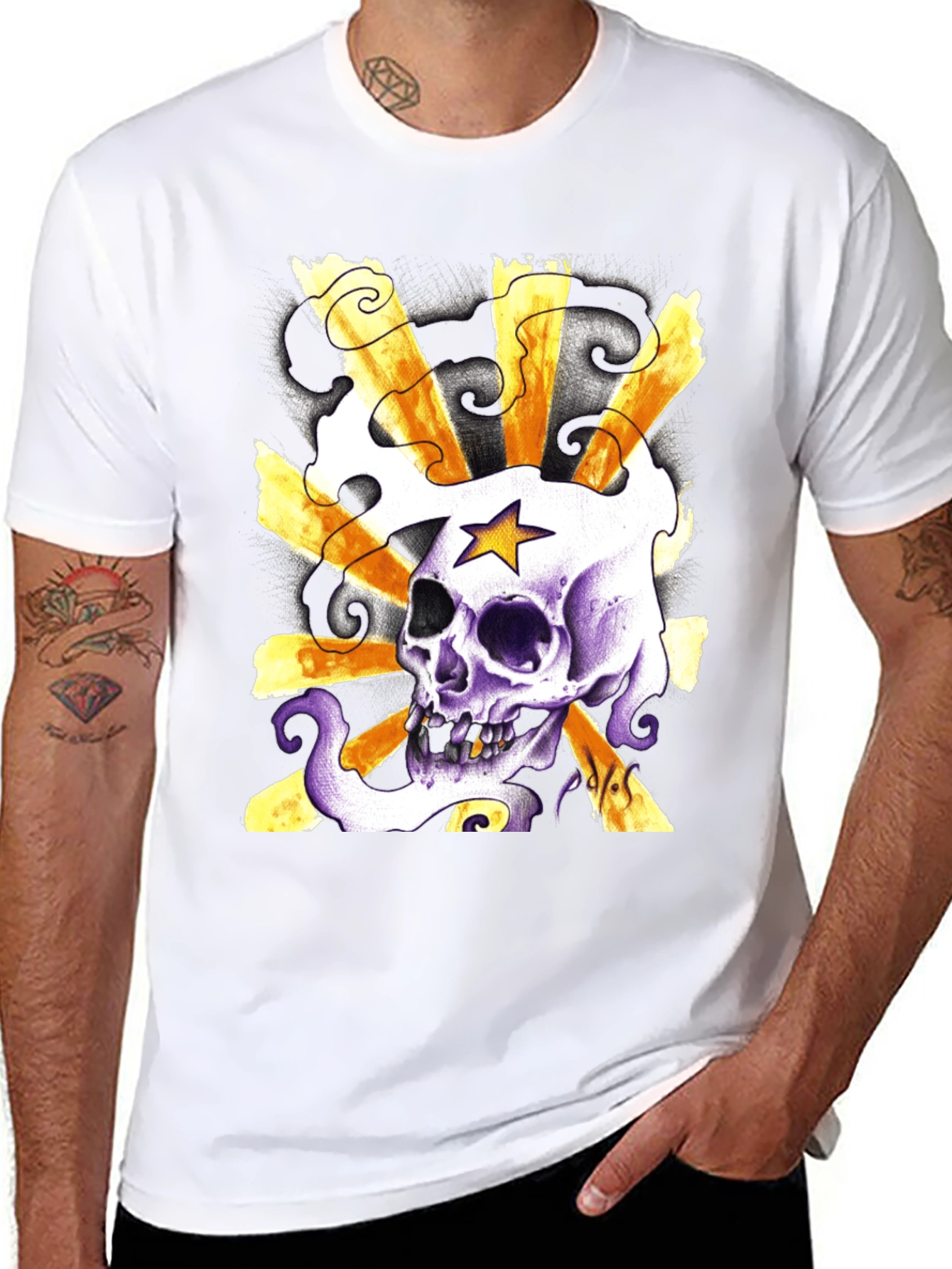 Skull Starburst Graphic Tee