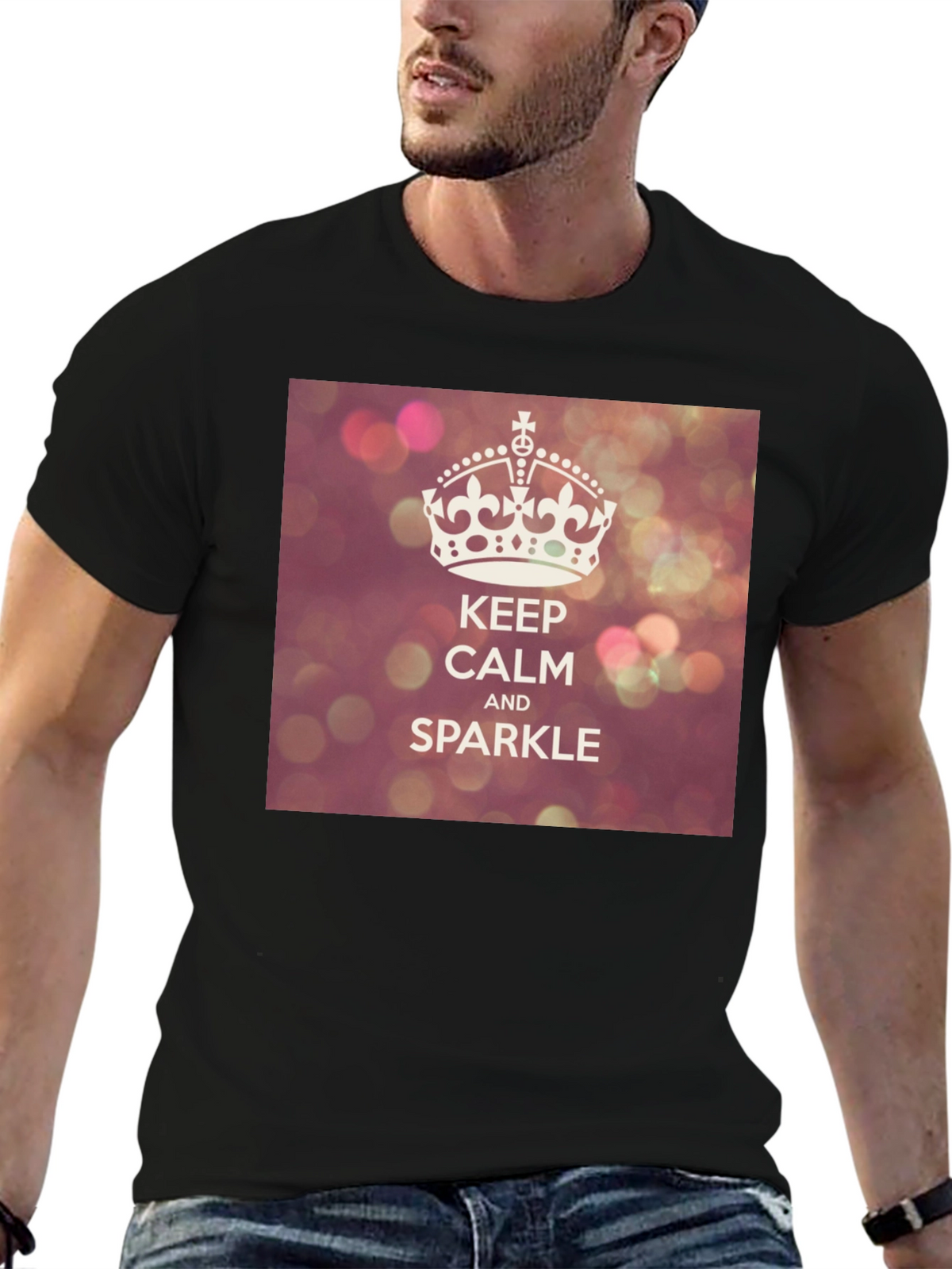 Keep Calm and Sparkle Graphic T-Shirt