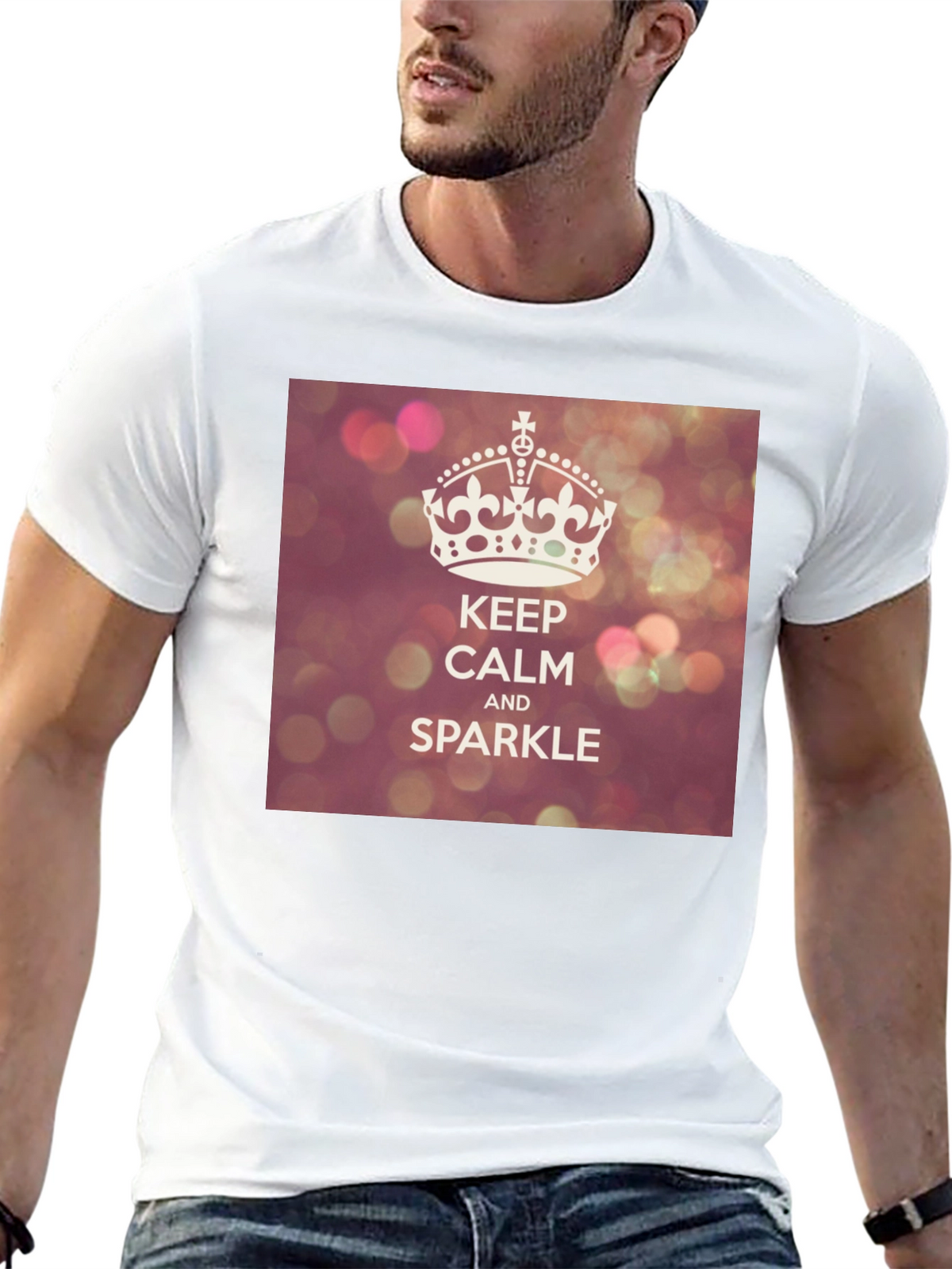 Keep Calm and Sparkle Graphic T-Shirt