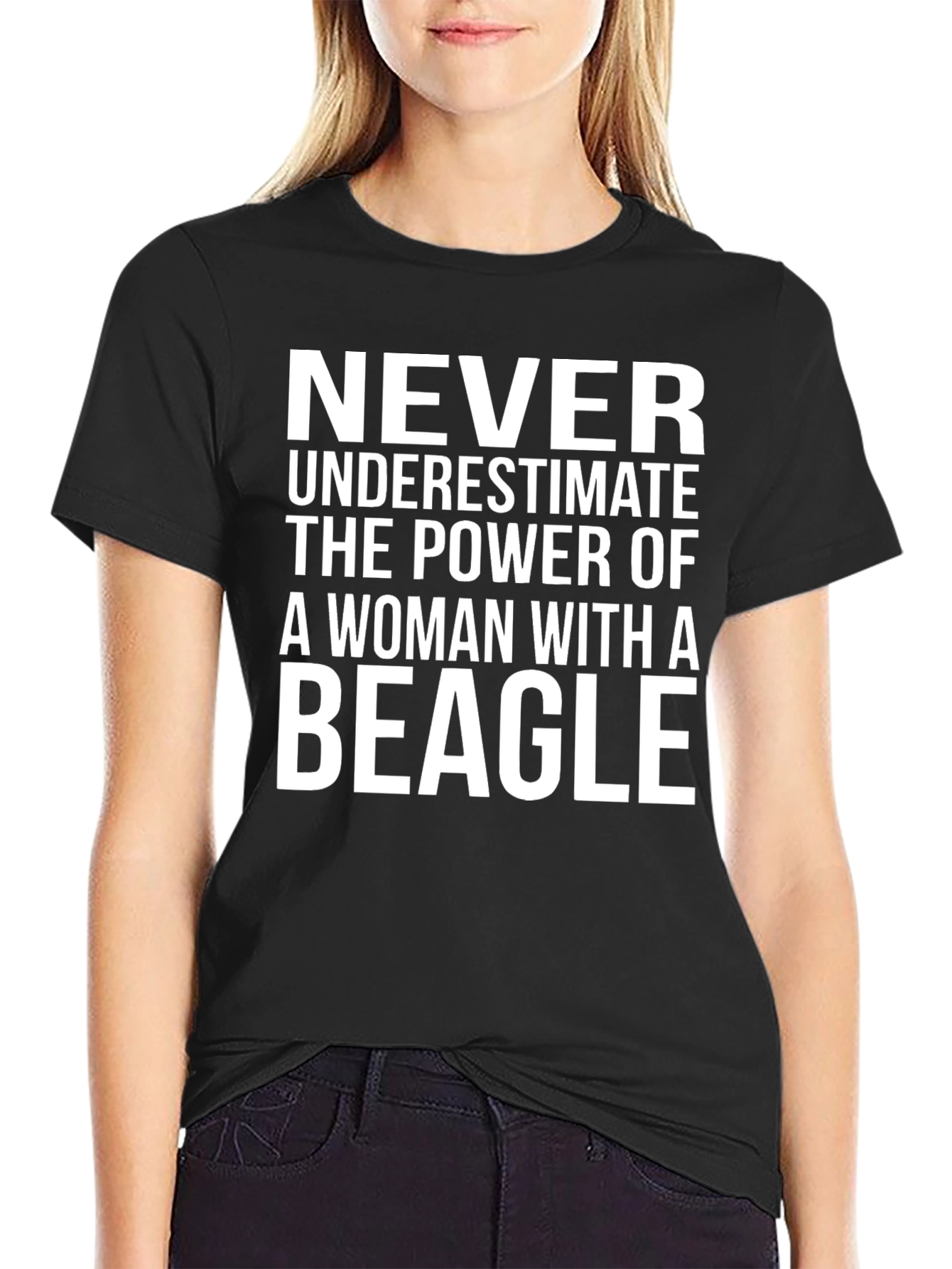 Beagle Womans Power Graphic Tee