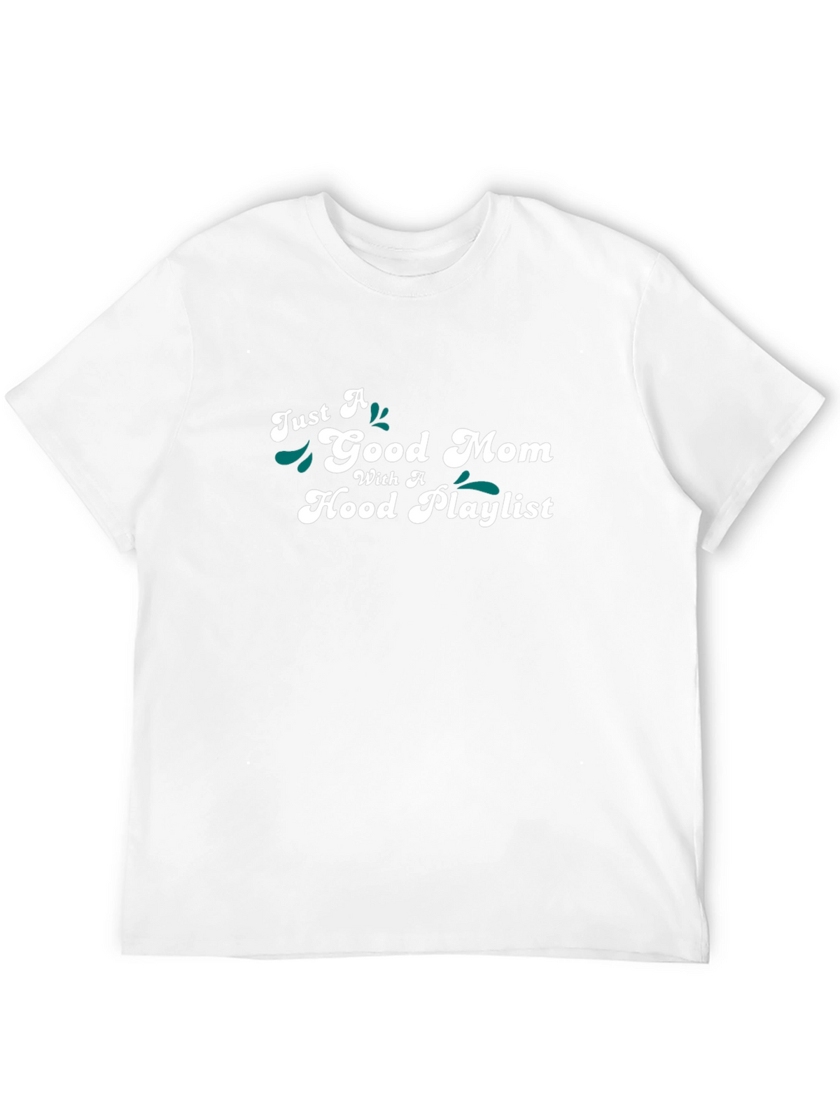 Good Mom Hood Playlist Black Graphic Tee