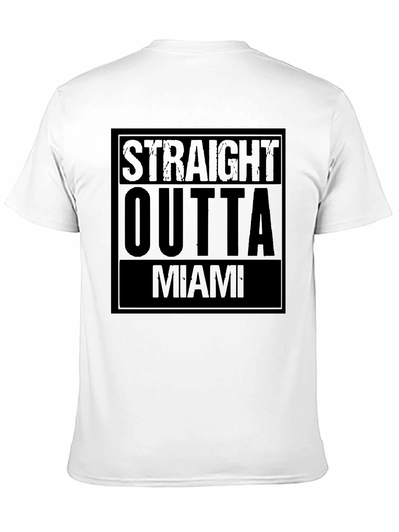Straight Outta Miami Black T-Shirt