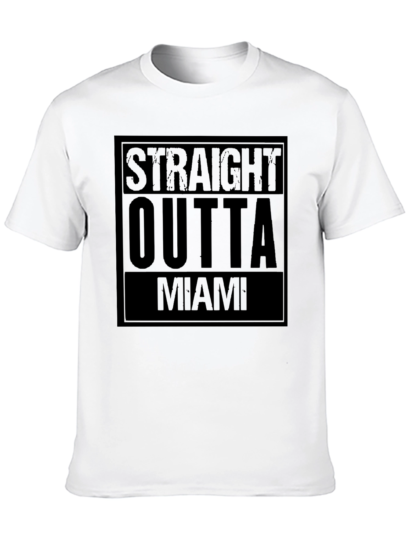 Straight Outta Miami Black T-Shirt