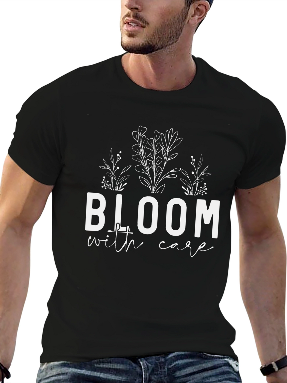 Bloom with Care Graphic T-Shirt - Unisex Cotton Tee