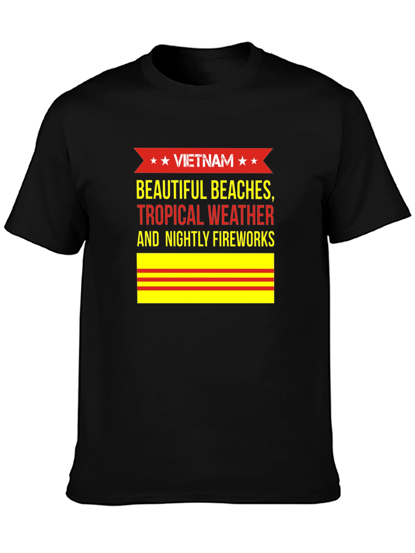 Vietnam Beaches T-Shirt - Tropical Weather & Fireworks
