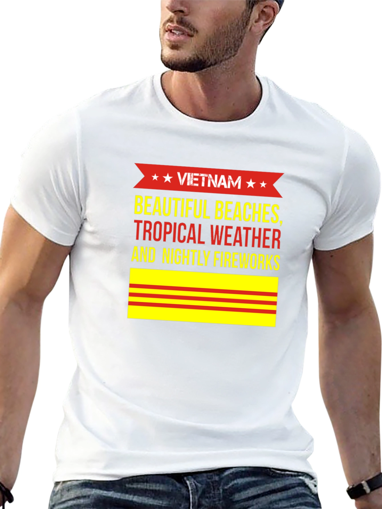Vietnam Beaches T-Shirt - Tropical Weather & Fireworks