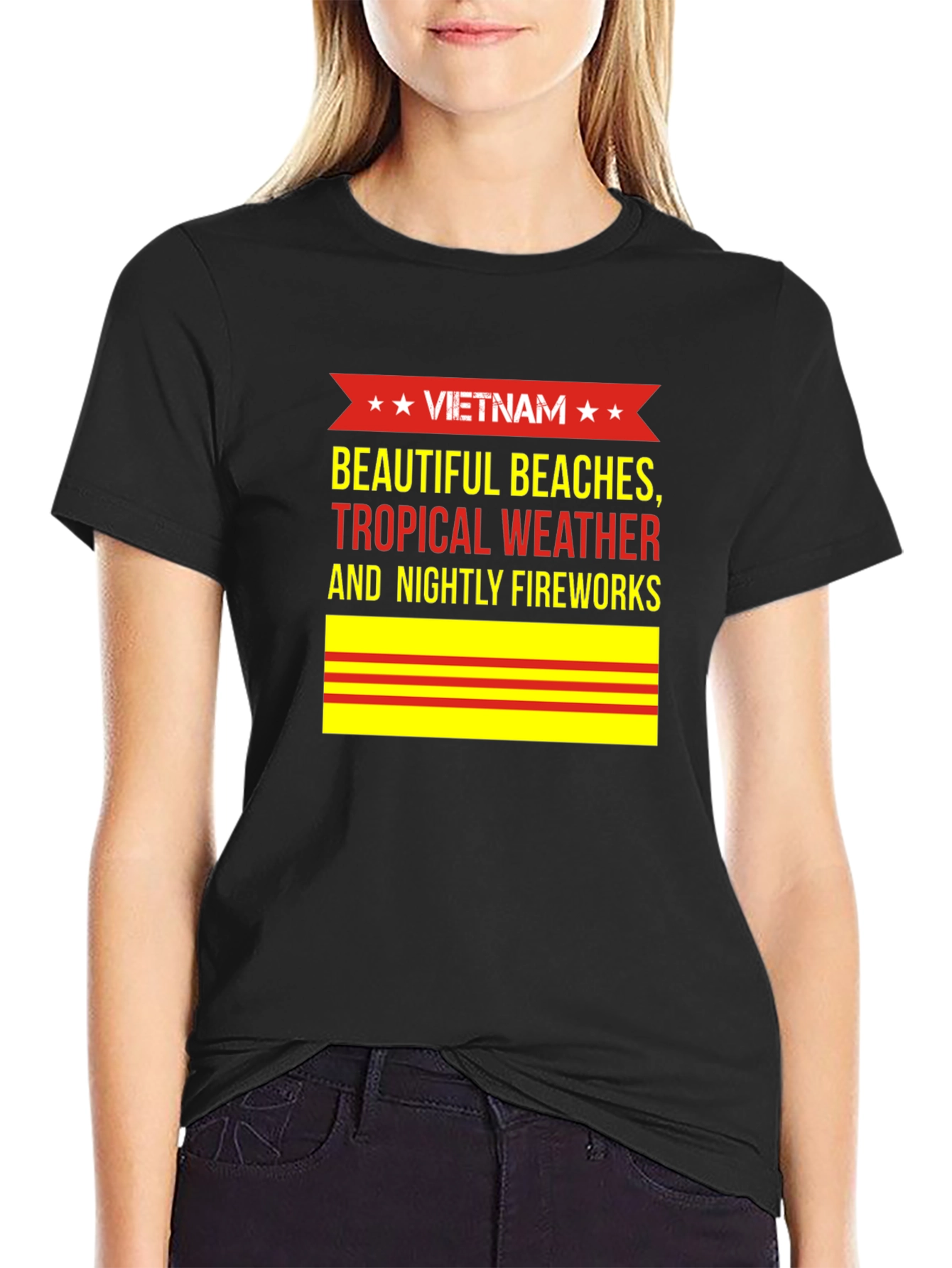 Vietnam Beaches T-Shirt - Tropical Weather & Fireworks