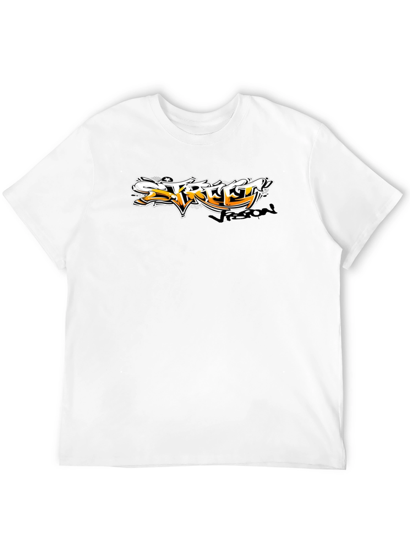 Street Vision Graphic Tee - Black Cotton T-Shirt