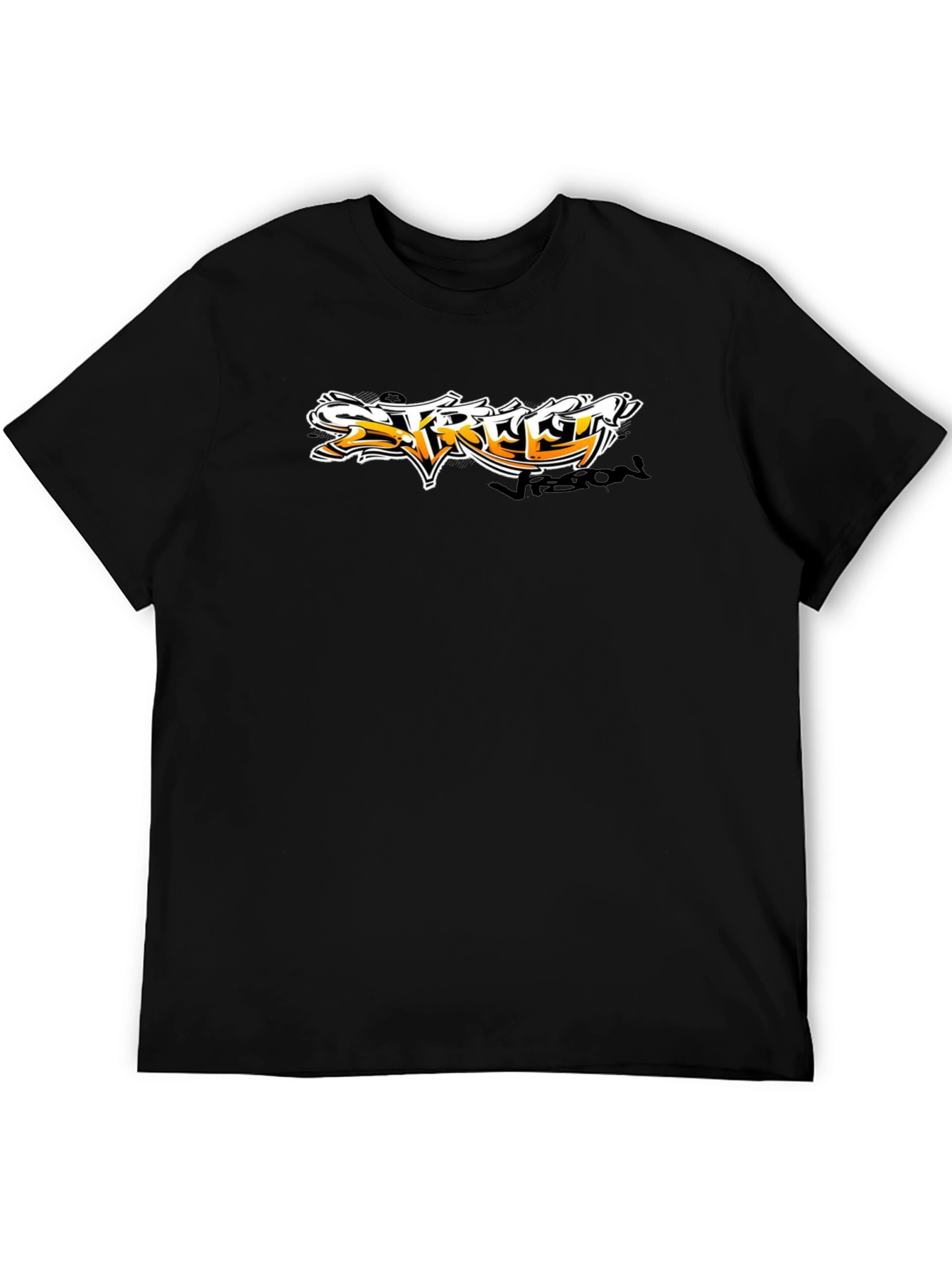Street Vision Graphic Tee - Black Cotton T-Shirt