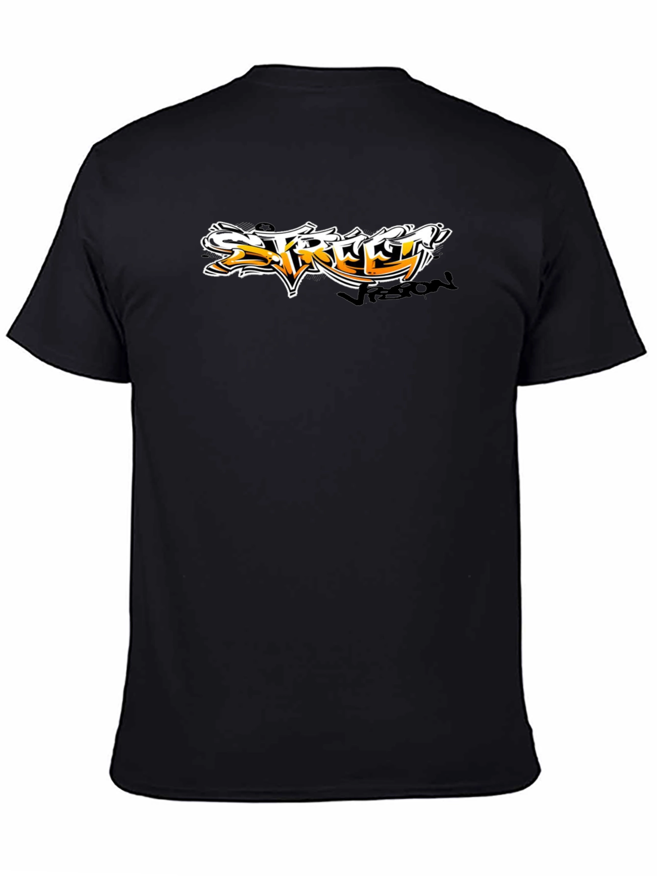 Street Vision Graphic Tee - Black Cotton T-Shirt