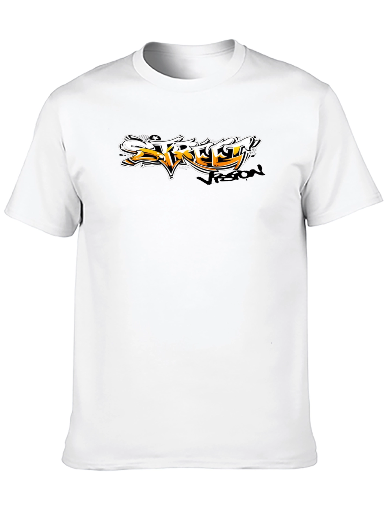 Street Vision Graphic Tee - Black Cotton T-Shirt